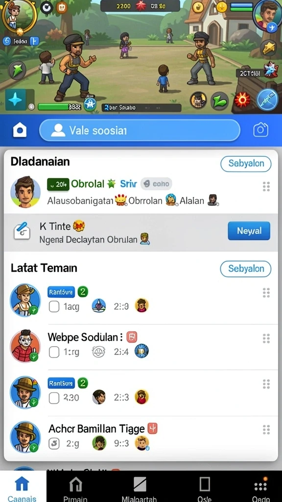 Karakter-karakter lucu yang dapat digunakan dalam permainan.