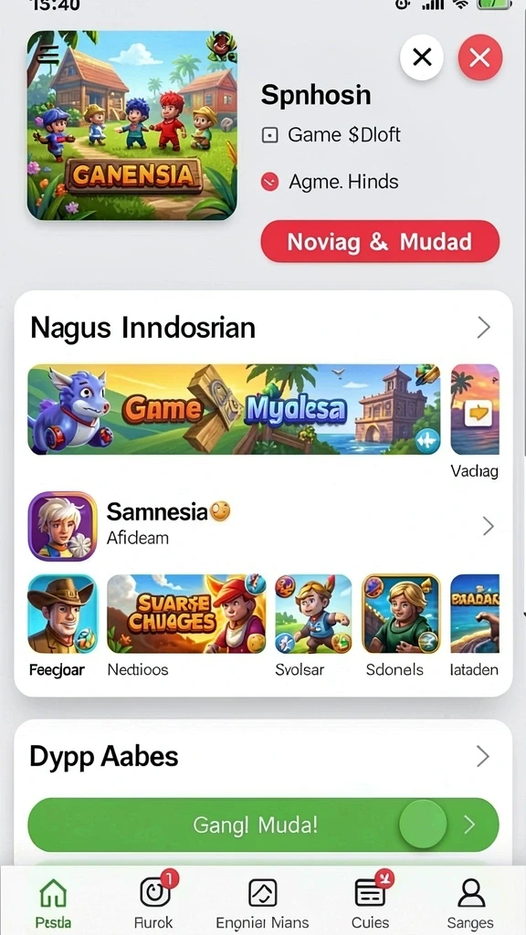 Kartu bingo yang siap dimainkan dengan berbagai angka.
