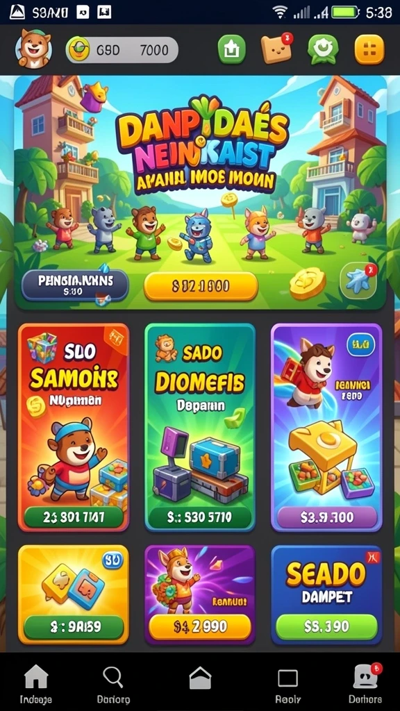 Antarmuka permainan yang sederhana dan menarik.