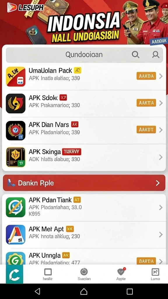 Karakter lucu dan bertenaga dalam setiap level.