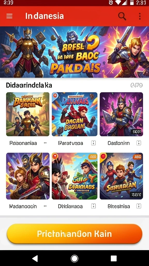 Tampilan antarmuka pengguna yang menarik dan intuitif.