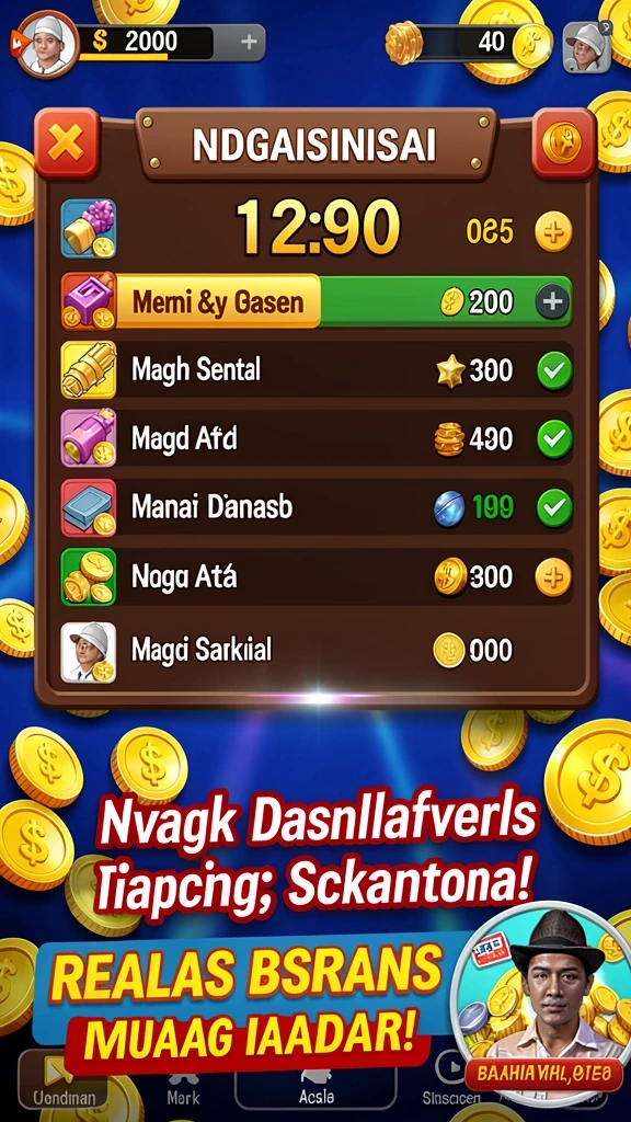 Tampilan karakter utama yang menawan.