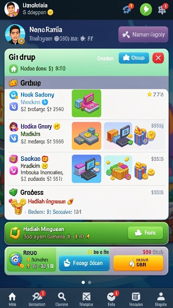 Tampilan grafis yang menawan dan penuh warna.