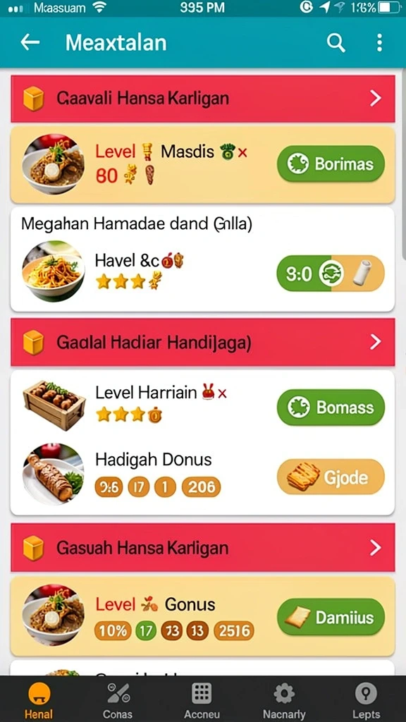 Tampilan layar utama J200M yang menarik.