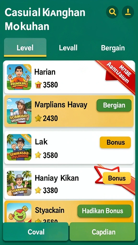 Karakter unik dengan kemampuan yang berbeda.