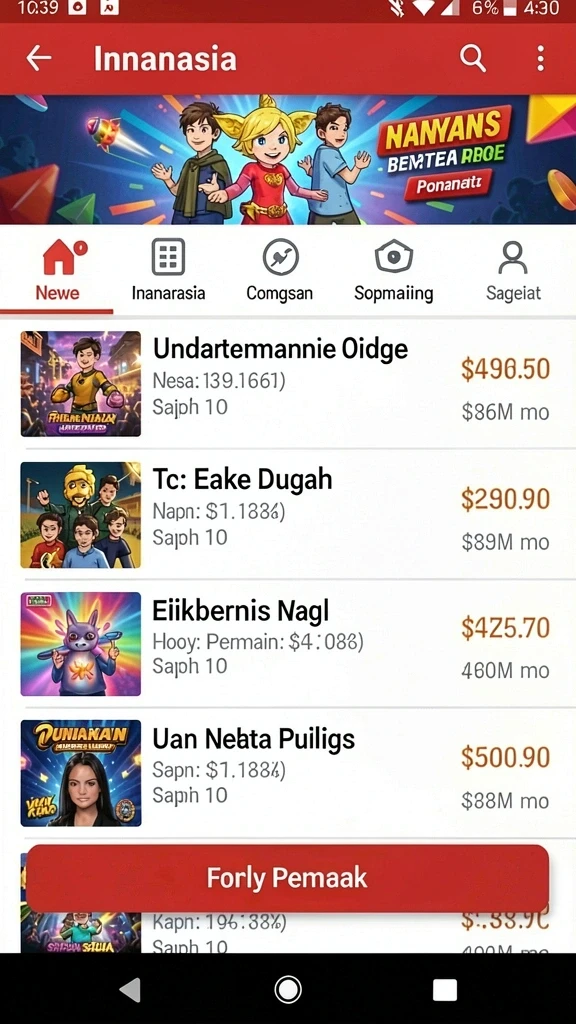 Fitur bonus menarik setiap hari.