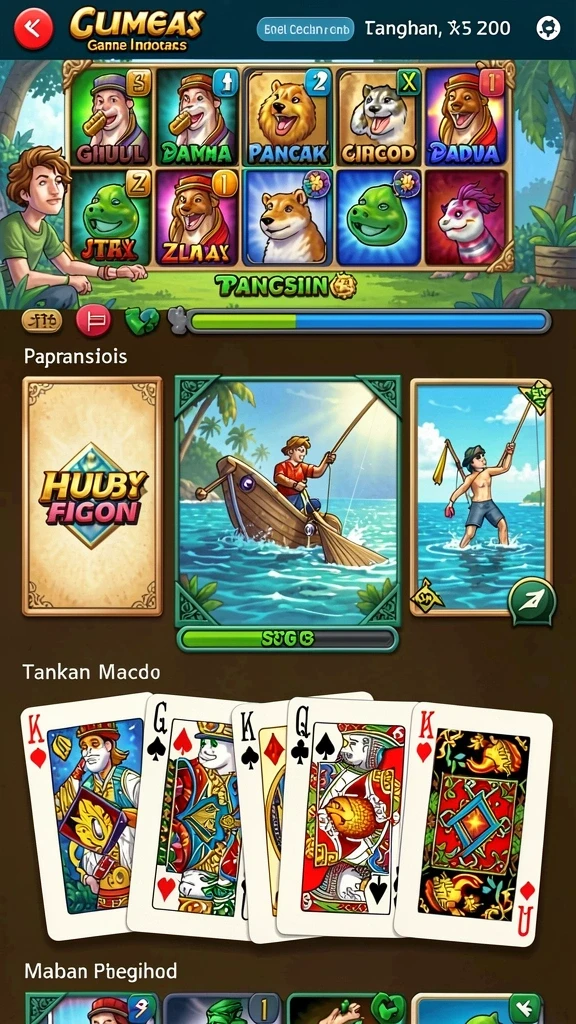 Screenshot dari aktivitas seru dalam permainan.