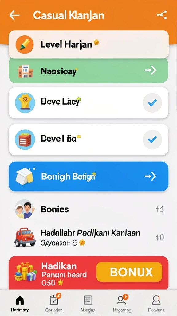 Level yang menantang dan beragam rintangan.