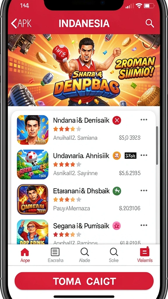 Tampilan menu utama yang menarik dan mudah dinavigasi.
